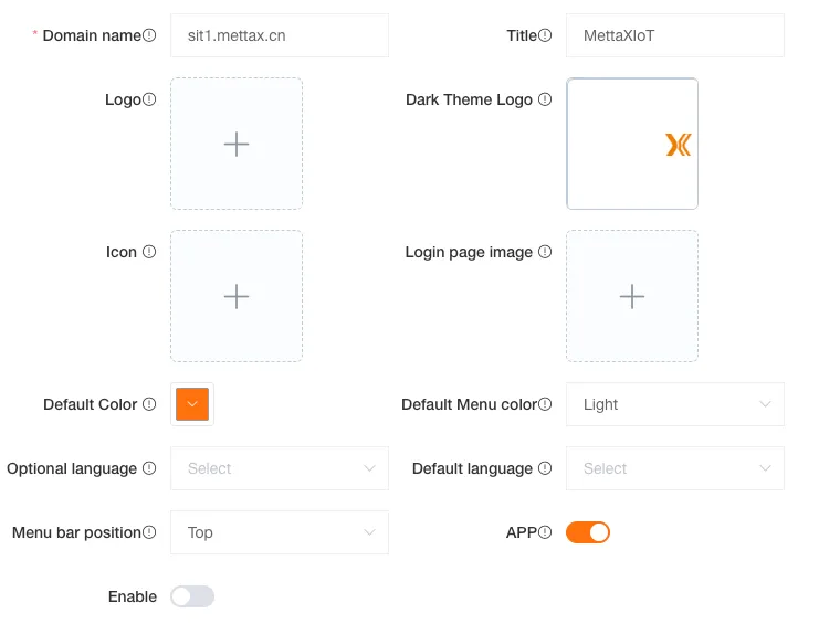 Branding Settings