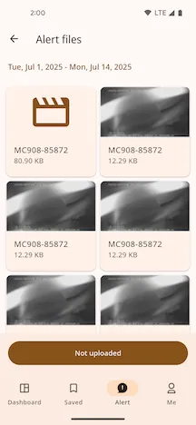 Uploaded Files List
