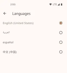 Language Settings